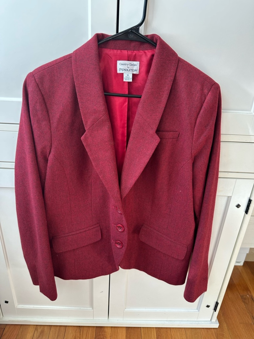 Pendleton Burgundy Wool‎ Blazer Jacket